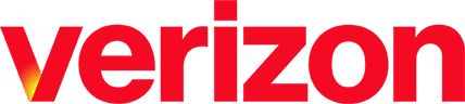 Verizon_GlowWordmark_RGB-96h A stylized red background with a yellow and black triangle shape in the lower left corner.