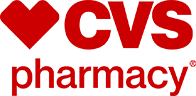 cvs-pharmacy-logo-stacked-96h CVS Pharmacy logo featuring "CVS" in bold red text with a heart symbol followed by "pharmacy" in lowercase red letters.